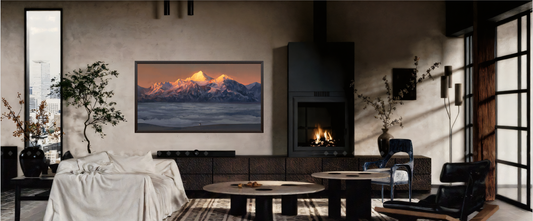 Sunlit Golden Peak